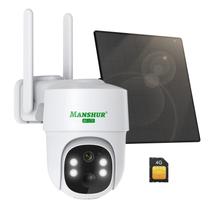 Câmera de segurança celular Manshur 4G LTE Outdoor 2K/3MP