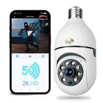 Câmera de segurança com lâmpada OJR 2K HD 5G/2.4G WiFi PTZ Outdoor