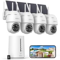 Câmera de segurança COOAU 4MP Solar Wireless System 4 Cam-Kit