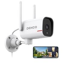 Câmera de segurança DEKCO 2K Pan Rotating 180 WiFi 24/7 Record