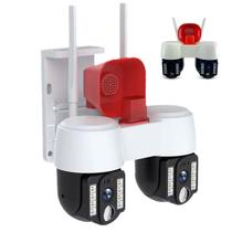 Camera de Segurança Dual Lente WiFi Grava Voz PTZ App Sensor Movimento Sirene Alerta Megafone Vigilancia Residencial Camera de Segurança Dual Lente WiFi Grava Voz PTZ App Sensor Movimento Sirene Alerta Megafone Vigilancia Residencial