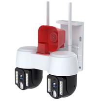 Camera de Segurança Dual Lente Wifi Grava Voz PTZ APP Sirene Alerta Sensor Movimento Megafone Microfone Alto Falante Camera de Segurança Dual Lente Wifi Grava Voz PTZ APP Sirene Alerta Sensor Movimento Megafone Microfone Alto Falante