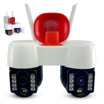 Camera de Segurança Duas Lentes WiFi PTZ Grava Voz App Megafone Sensor Movimento Alerta Sirene Alta Proteçao Vigilancia Camera de Segurança Duas Lentes WiFi PTZ Grava Voz App Megafone Sensor Movimento Alerta Sirene Alta Proteçao Vigilancia