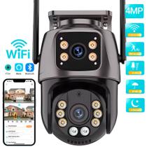 Câmera de Segurança Dupla, Giratória, IP, Wi-Fi, Full HD, 4MP, PTZ, Visão Noturna, iCSee, Compatível Alexa, IP66, Preta Câmera de Segurança Dupla, Giratória, IP, Wi-Fi, Full HD, 4MP, PTZ, Visão Noturna, iCSee, Compatível Alexa, IP66, Preta