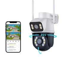 Câmera de Segurança Dupla Wi-fi Smart Angulo Duplo A28B 3mp Icsee - Wifi Smart Camera