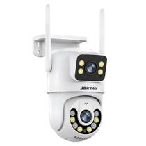 Câmera De Segurança Externa 360 Wifi Dupla Lente Visão Noturna - JORTAN