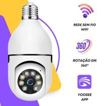 Câmera De Segurança Externa Ip Prova D'água Lâmpada Sem Fio Wifi Hd Infravermelho - yoosee