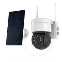 Câmera de Segurança Externa Solar Wifi À Prova Dágua Rotação 360 Graus
