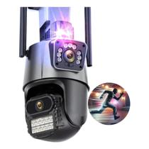 Câmera de Segurança Externa Wifi Lente Dupla 4k Sirene Policial Sensor de Movimento Câmera de Segurança Externa Wifi Lente Dupla 4k Sirene Policial Sensor de Movimento