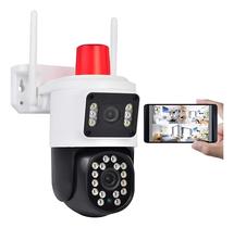 Camera de segurança FULL HD Wifi Lente dupla Zoom sensor e rastreio de movimento Flash Light alarme e sirene de dispersão FHD Vigilância Camera de segurança FULL HD Wifi Lente dupla Zoom sensor e rastreio de movimento Flash Light alarme e sirene de dispersão FHD Vigilância