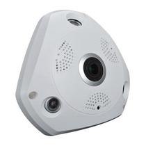 Câmera de Segurança Inteligente 360 VR com Wifi e Slot para Cartão TF - Branco