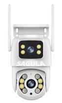 Camera de segurança inteligente duas lentes 360 ip wifi dome