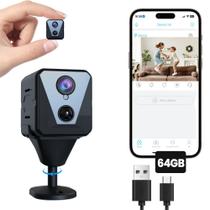 Câmera de Segurança Interna Funstorm 2K WiFi com Cartão SD de 64GB e Bateria