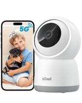 Câmera de segurança interna IEGeek 3MP 2K 360 com rastreamento automático WiFi