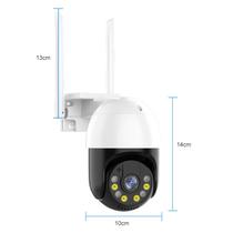 Câmera de Segurança IP Visão Noturna, Externa, Resistente a Chuva, HD, Giro, Rotação, Notifica Movimento, Auto Track, Ra