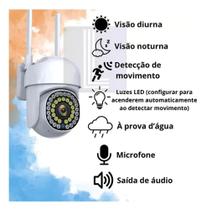 Câmera de Segurança IP Wi-Fi HD Visão Noturna Detecção de Movimento Monitoramento via App