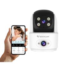 Câmera de Segurança IP Wi-Fi PTZ HD Dual Lens Monitoramento Inteligente com Visão Noturna Colorida IA Câmera de Segurança IP Wi-Fi PTZ HD Dual Lens Monitoramento Inteligente com Visão Noturna Colorida IA
