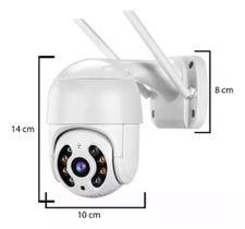 Câmera De Segurança Ip Wifi Dome Rotativa Visão Noturna 2 Antena A8 Aprova de Agua - Icsee