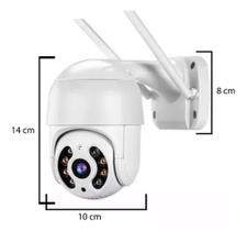Câmera De Segurança Ip Wifi Dome Rotativa Visão Noturna 2 Antena A8 Aprova de Agua