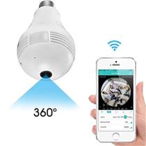 Câmera De Segurança Lâmpada Vr 360 Ip Segurança Panorâmica Espia Wifi - R.RIMPORT