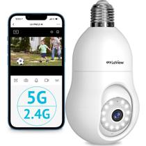 Câmera de segurança LaView Bulb 4MP 360 2K WiFi 5G Alexa Outdoor