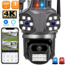 Câmera de Segurança Lente Tripla Inteligente Segurança Wifi 4k Lançamento compatível com DVRAlexa
