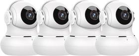 Câmera de Segurança Litokam 2K - Pacote com 4 Câmeras, Visão Noturna e Compatibilidade com Alexa