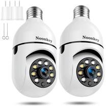 Câmera de Segurança Noonkey 2K/3MP com Lâmpada - Pacote com 2 Unidades - Wi-Fi 5G Câmera de Segurança Noonkey 2K/3MP com Lâmpada - Pacote com 2 Unidades - Wi-Fi 5G