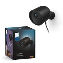 Câmera de segurança Philips Hue Secure Wired 1080P HD preta Câmera de segurança Philips Hue Secure Wired 1080P HD preta