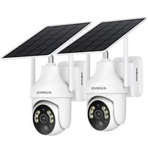 Câmera de Segurança SEHMUA 2K Solar Wireless - Pacote com 2 Unidades Externas