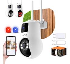Câmera De Segurança Sem Fio Wi-fi Externa Interna HD 3MP Lente Dupla Giratória Smart Câmera De Segurança Sem Fio Wi-fi Externa Interna HD 3MP Lente Dupla Giratória Smart