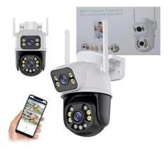 Câmera De Segurança Smart Wi-fi Ip66 Dupla Lente 360 Visão Noturna Externa Prova D' Agua Câmera De Segurança Smart Wi-fi Ip66 Dupla Lente 360 Visão Noturna Externa Prova D' Agua
