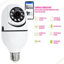 Câmera de Segurança Smart Wifi Lampada Led Monitoramento Visão Noturna Remoto Giro 360º - Amana Store