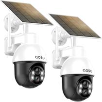 Câmera de Segurança Solar AOSU 2K - Visão 360° - Pacote com 2