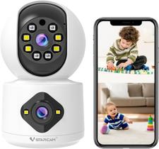 Câmera de Segurança VSTARCAM 1080P com Dupla Lente 360 para Uso Interno Câmera de Segurança VSTARCAM 1080P com Dupla Lente 360 para Uso Interno
