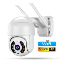 Câmera de segurança Wi-Fi externa noturna branca com sensor de presença - Cãmera De Segurança Wifi