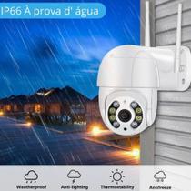 Câmera de segurança wi-fi rotativa sensor de movimento visão infravermelho noturna a prova d,água