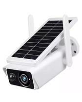 Câmera De Segurança Wifi Com Placa Solar E Resistente À Água