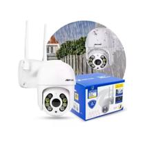 Câmera de segurança WiFi com resolução de 2MP visão noturna incluída branca