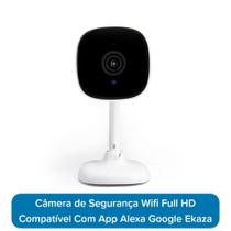 Câmera de Segurança Wifi Com Resolução Full HD e Visão Noturna Compativel com Aplicativos Amazon Alexa Google