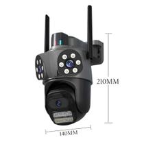 Câmera de Segurança WiFi Externa 3 Lentes 360 PTZ Zoom Visão Noturna Colorida À Prova DÁgua com Alerta AI e SD Card Câmera de Segurança WiFi Externa 3 Lentes 360 PTZ Zoom Visão Noturna Colorida À Prova DÁgua com Alerta AI e SD Card