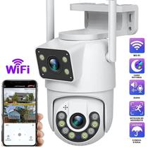 Câmera de Segurança Wifi Smart Hd Visao Noturna Lente Dupla Prova D'Água Sensor de Movimento Ptz A28