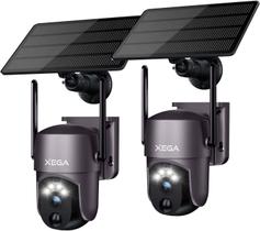 Câmera de Segurança Xega 2 Pack - Wireless, Outdoor, 2K, 360° PTZ