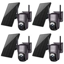 Câmera de segurança Xega 4 Pack Wireless Outdoor 2K Solar 360 PTZ