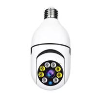 Camera de segurançalampada wi-fi ip com leds brancos lampada smart