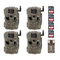 Câmera de trilha Stealth Cam Fusion X-Pro 36MP 1080P, pacote com 4 Câmera de trilha Stealth Cam Fusion X-Pro 36MP 1080P, pacote com 4