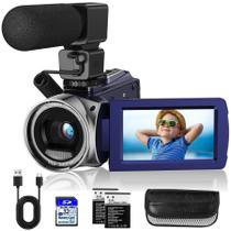 Câmera de vídeo Camcorder Rawiemy FHD 1080P 36MP com microfone
