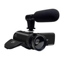 Câmera de vídeo com microfone, FHD 1080p, 16MP, vlogging, YouTube, zoom 16x, webcam