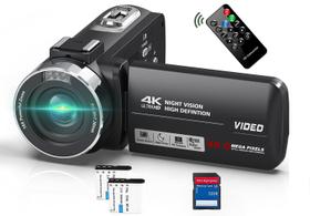 Câmera de vídeo Delmode 4K 48MP 30FPS com visão noturna IR 18X Zo