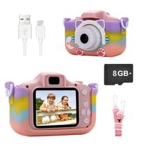 Câmera de vídeo digital infantil WAV2Hertz 8MP 1080P com cartão SD